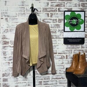 Cupcakes & Cashmere Tan Waterfall Blazer